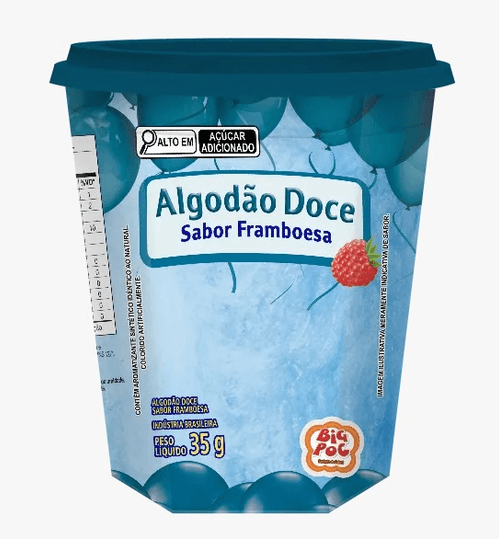 Algodão Doce Big Poc Sabor Framboesa - 35g