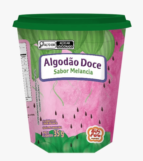 Algodão Doce Big Poc Sabor Melancia - 35g