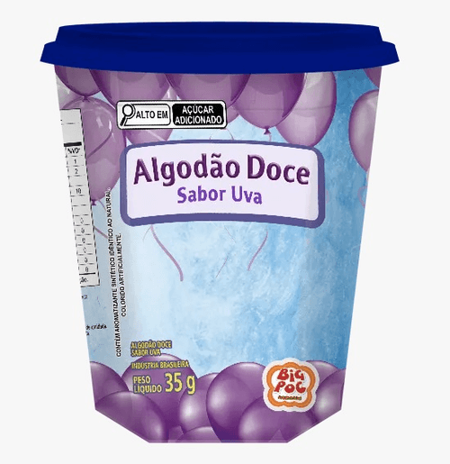 Algodão Doce Big Poc Sabor Uva - 35g