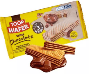Biscoito Toop Wafer Chocolate - 60g - Drogarias Minas Mais