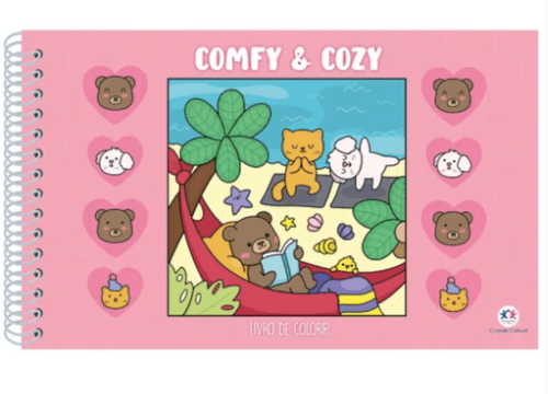 Livro de Colorir Comfy and Cozy - Pink