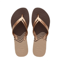 Chinelo Havaianas Elegance Print Café Tamanho - 37/38
