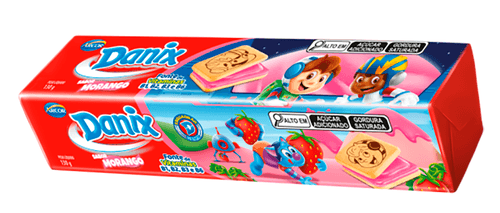 Biscoito Recheado Danix Sabor Morango - 130g