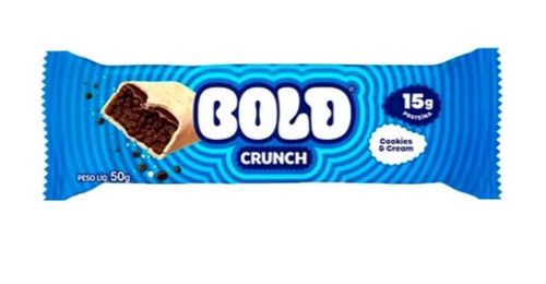 Barra de Proteína Bold Crunch Cookies & Cream - 50g