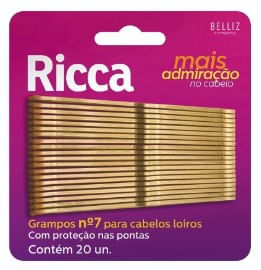 Grampos p/ cabelos loiro n7 ricca