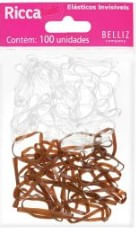 Elasticos de cabelo Invisíveis Ricca com 100 unidades