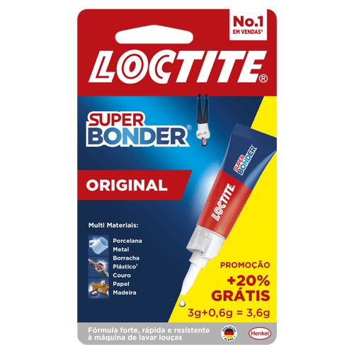 Cola Super Bonder Original 3g + 20% Grátis