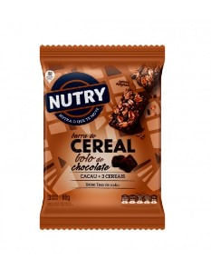 Barra de Cereal Nutry Bolo de Chocolate com 3 Unidades - 66g