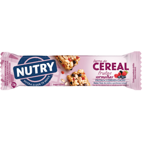 Barra de Cereal Nutry Frutas Vermelhas - 22g