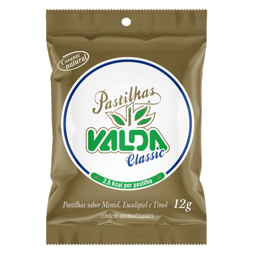 Pastilhas Valda Classic Sachê - 12 Uni