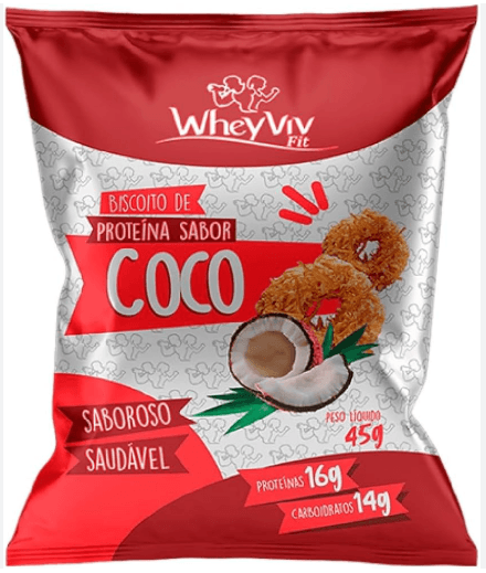 Biscoito de Proteína Wheyviv Coco 45g