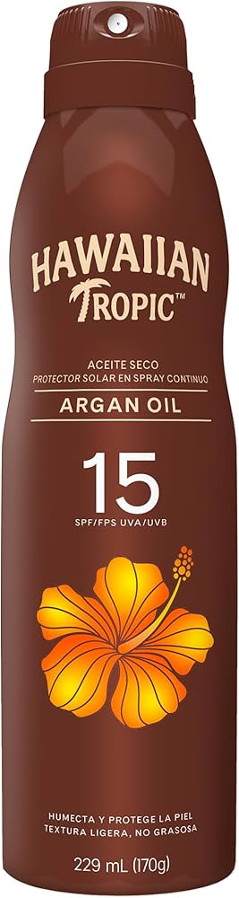 Protetor Solar Hawaiian Tropic Aceite Seco Spray FPS15 - 170g