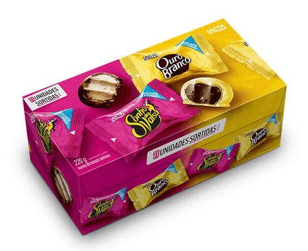 Caixa de Bombom Lacta Ouro Branco e Sonho de Valsa - 220g