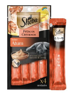 Petisco Sheba Cremoso Atum Para Gatos - 4 Unidades