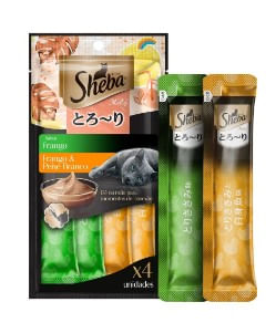 Petisco Cremoso Sheba Frango E Peixe Branco 48g - 4 unidades