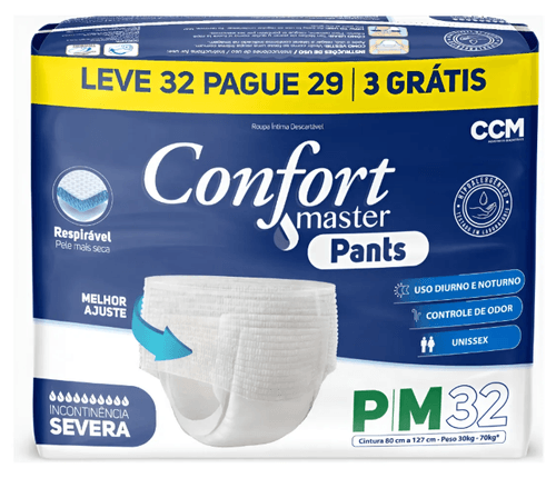 Fralda Confort Master Pants P/M - 32 uni