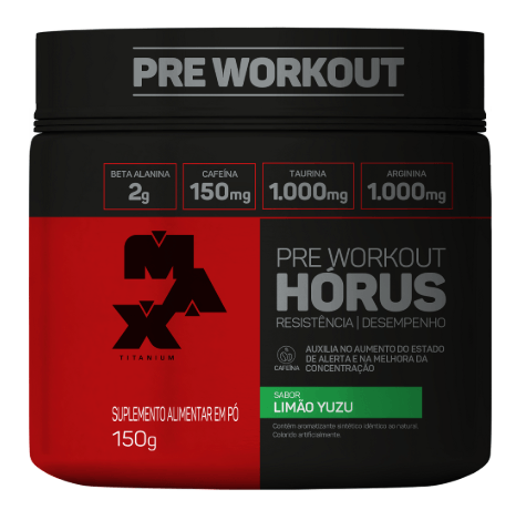 Pre Workout Horús Max Titanium Sabor Limão Yuzu - 150g