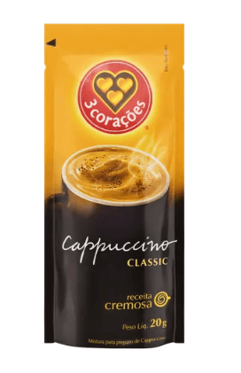 Cappuccino 3 Corações Classic Sachê - 20g