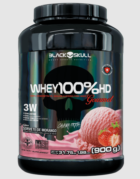 Whey 100% HD Gourmet Sabor Morango - 900g