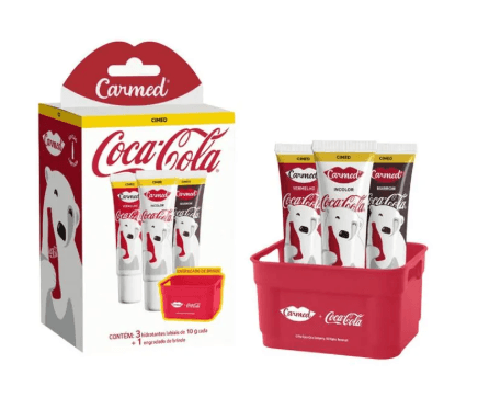 Kit Hidratante Labial Carmed Coca-Cola - 3 Unidades