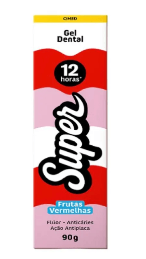 Gel Dental Super 12 Horas Sabor Frutas Vermelhas - 90g