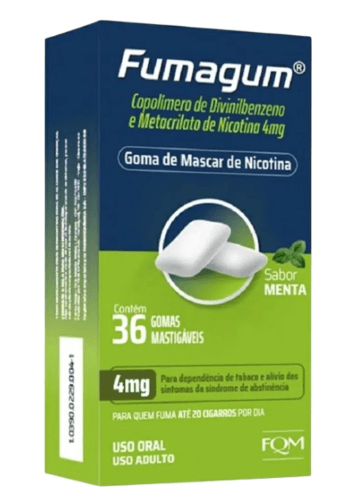 Fumagum 4mg Menta Divcom 36 Gomas Mastigáveis