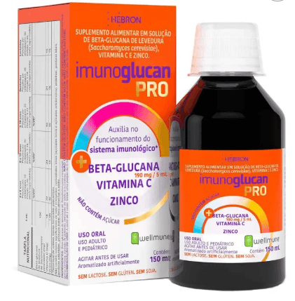 Imunoglucan Pro Hebron Suplemento Polivitamínico Solução Oral 150ml