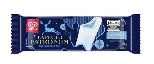 Picolé Kibon Expecto Patronum Harry Potter Sabor Pêra e Limão - 61g