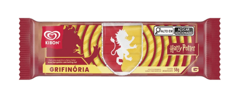 Picolé Kibon Grifinória Harry Potter Sabor Framboesa, Manga e Maracujá - 58g