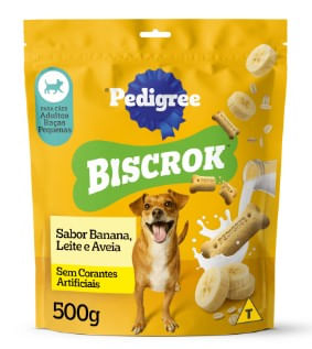 Biscoito Pedigree Biscrok Para Cães Adultos Banana 500 g