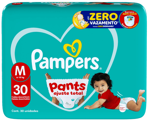 Fralda Pampers Pants Ajuste Total Tamanho M - 30 Uni