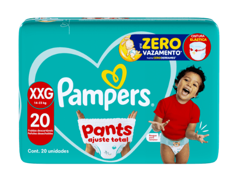 Fralda Pampers Pants Ajuste Total Tamanho XXXG - 20 Uni