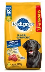 Ração Pedigree Nutrição Essencial Sabor Carne Leve 10,1Kg e Pague 9Kg