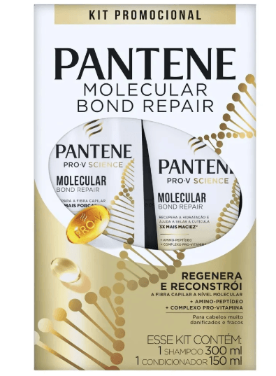 Kit Shampoo 300ml + Condicionador 150ml Pantene Molecular Bond Repair