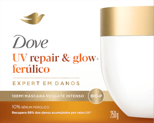 Máscara Capilar Dove 10 em 1 UV Repair & Glow + Ferúlico - 250g