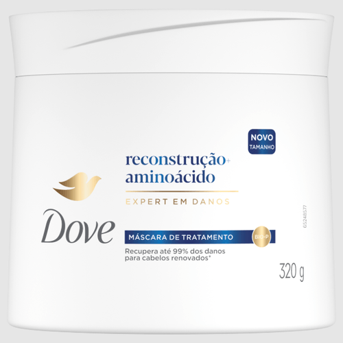 Máscara de Tratamento Dove 2 em 1 Reconstrução + Aminoácido - 320g
