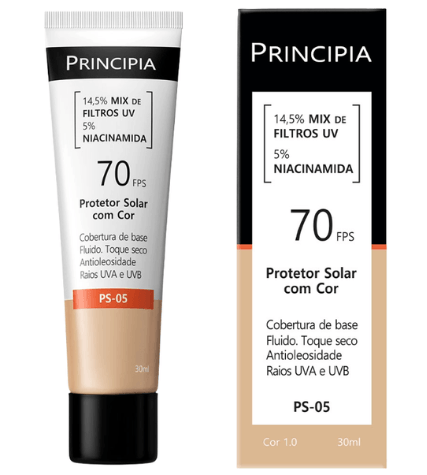 Protetor Solar Facial Principia PS-05 FPS70 Cor 1.0 - 30ml