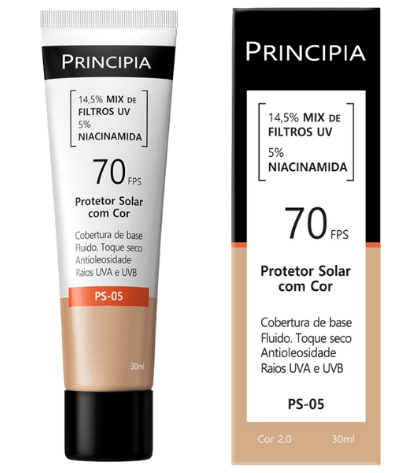 Protetor Solar Facial Principia PS-05 FPS70 Cor 2.0 - 30ml