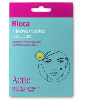 Adesivos Secativos Para Acnes Smile Ricca com 20 Unidades