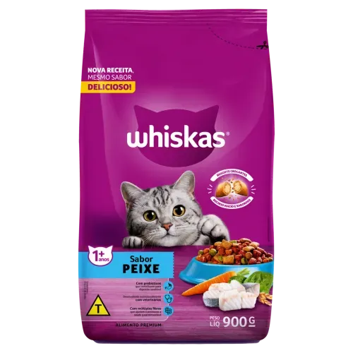 Ração Whiskas Dry Adulto Peixe - 1kg