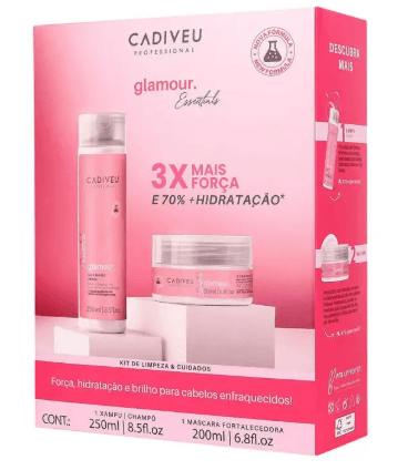 Kit Shampoo + Máscara Glamour - Cadiveu Essentials
