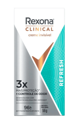 Desodorante em Creme Rexona Clinical Refresh - 58g