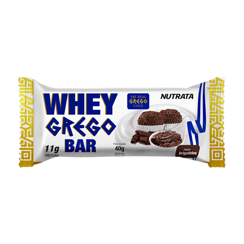 Barra de Proteína Whey Grego Sabor Brigadeiro 40g - Nutrata