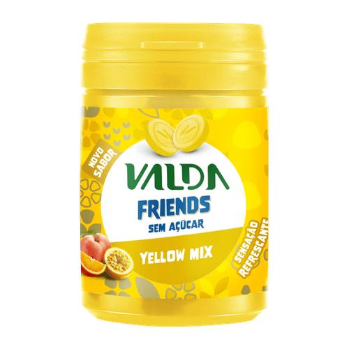 Pastilha Valda Friends Frutas Amarelas Pote 50g