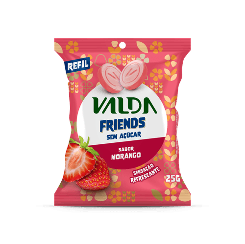 Chiclete Valda Friends Morango 25g