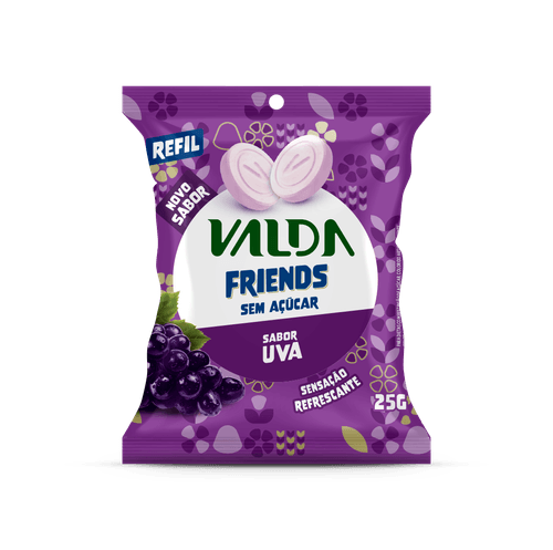 Pastilha Valda Friends Uva 25g