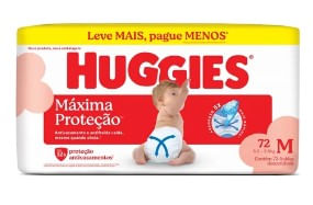 Fralda Huggies Máxima Proteção Hiper M 72 Unidades