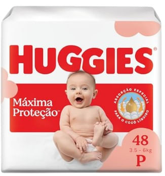 Fralda Huggies Máxima Proteção Mega P 48 Unidades