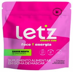 Chiclete Letz Energy Gum com 12 Unidades