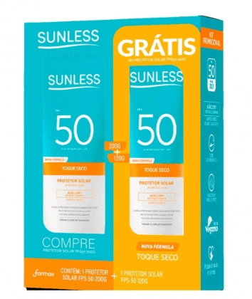 Kit Protetor Solar Sunless FPS 50 200g + FPS 50 120g